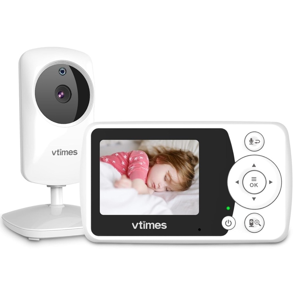 Baby Monitor with Camera/Audio,/Video Baby Monitor , 2.4" LCD Screen Portable